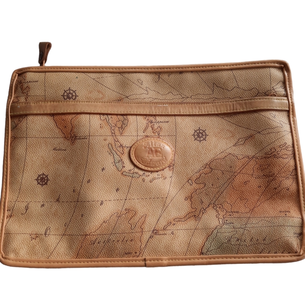 Allan Edward Vintage World Map Clutch